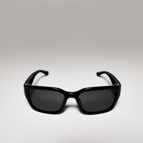 Low nose bridge fit rectangular sunglasses