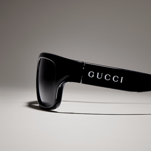 Low nose bridge fit rectangular sunglasses