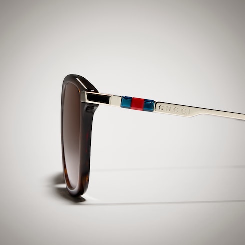Low nose bridge fit square sunglasses