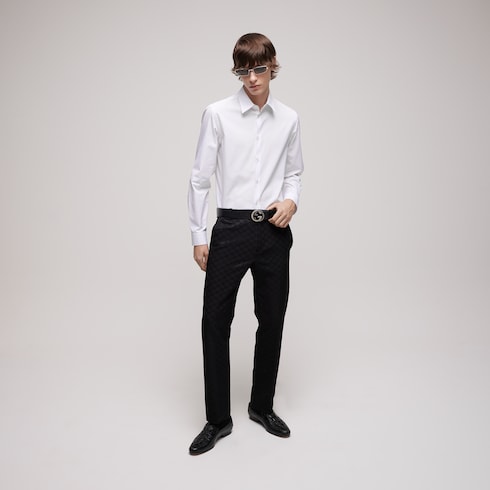 Camisa de popelina de algodón teñida en pieza