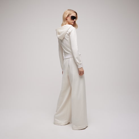 Pantalon décontracté en jersey de soie et coton