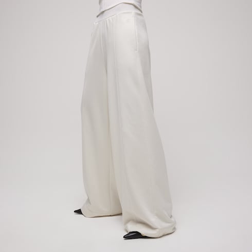 Pantalon décontracté en jersey de soie et coton