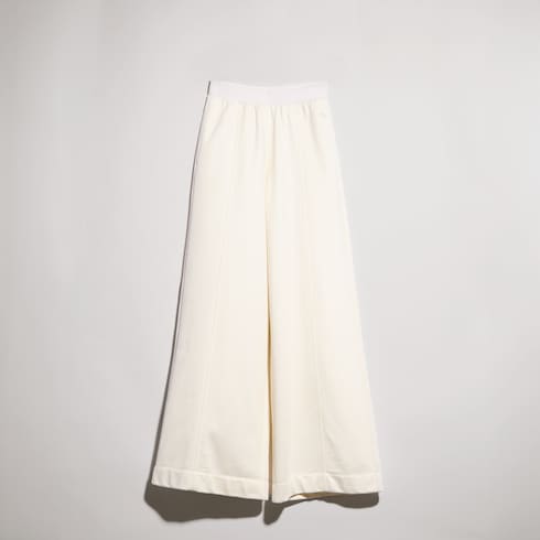 Pantalon décontracté en jersey de soie et coton