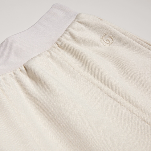Pantalon décontracté en jersey de soie et coton