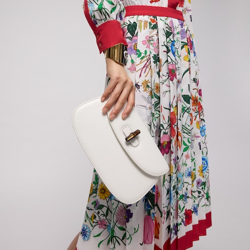 Small shoulder bag with bamboo