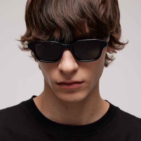 Rectangular-frame sunglasses