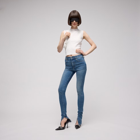 GG fine viscose jacquard top