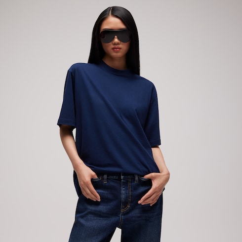 Cotton silk jersey T-shirt
