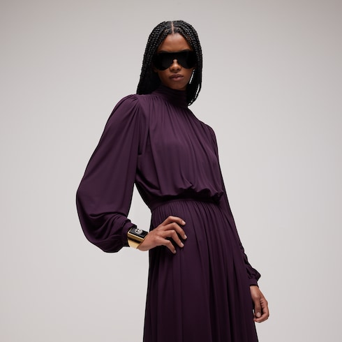 Light viscose crêpe jersey dress