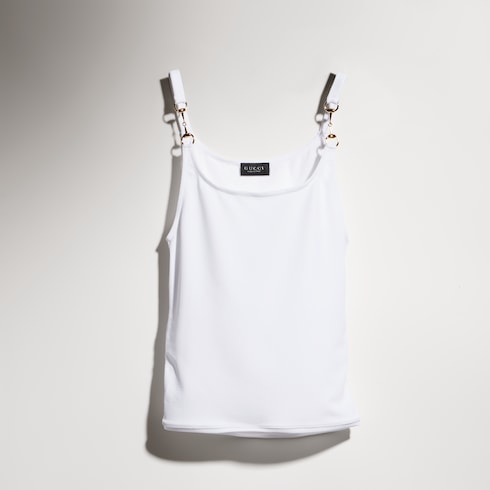 Haut en crêpe de jersey de viscose avec Horsebit