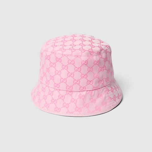 GG cotton canvas bucket hat in light pink | GUCCI® US