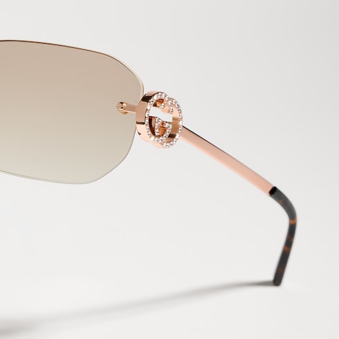 Rectangular-frame sunglasses