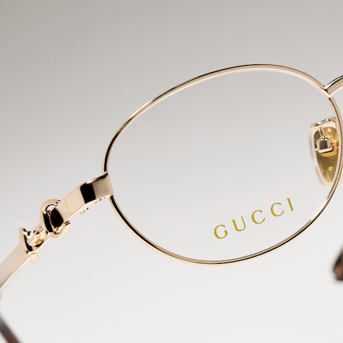 GUCCI ストーン付きラウンド型サングラス オンライン限定 ラウンド サングラス（アジアンフィット） ・ゴールド