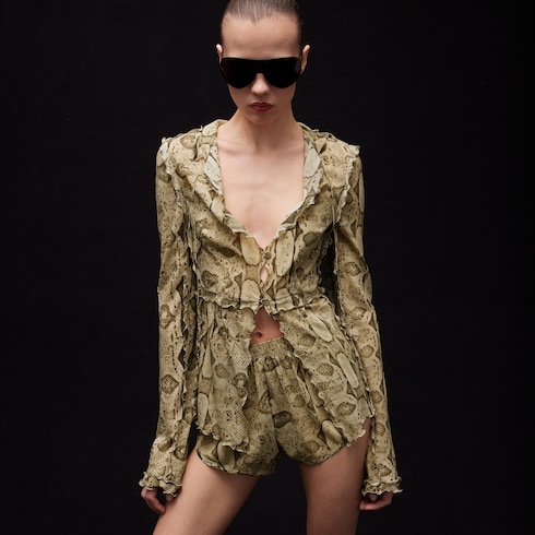 Camicia in seta stampata