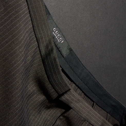 Pantalones de lana mohair a rayas