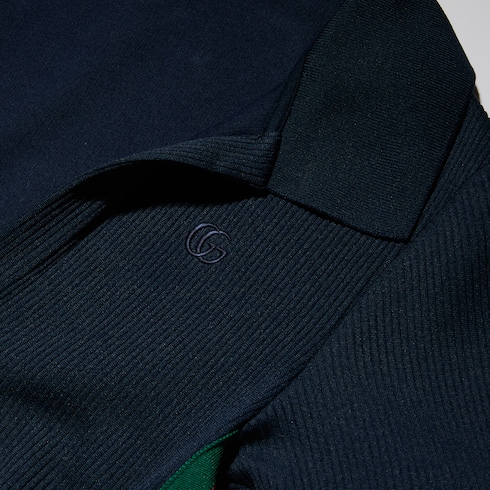 Kleid aus geripptem Baumwolljersey mit Web