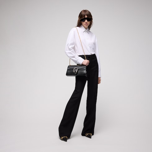 GG cotton poplin damier shirt