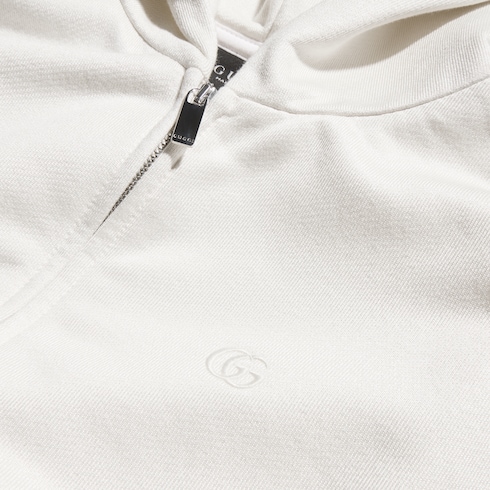 Sweat-shirt zippé en jersey de soie et coton