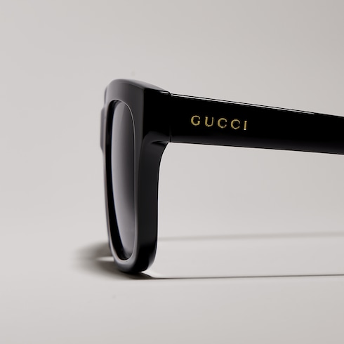 Low nose bridge fit rectangular sunglasses