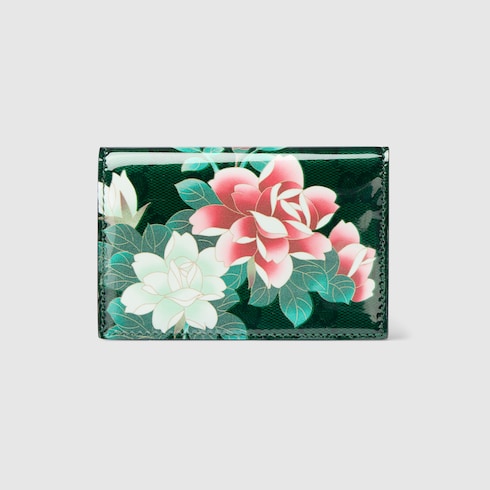 Gucci x 安藤七宝店 日本限定 カードケース ・グリーン GGレザー