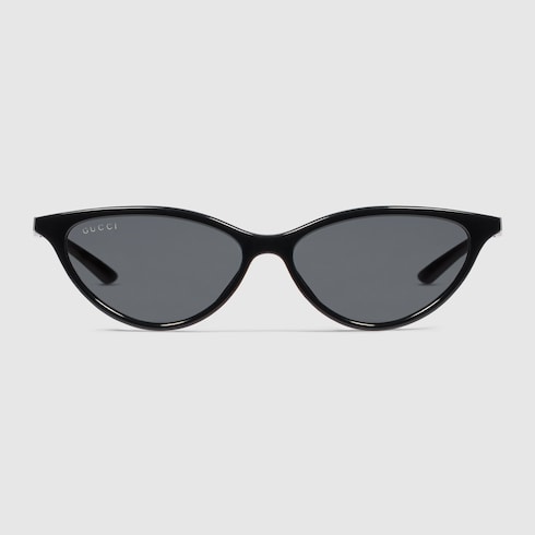 Cat-eye frame sunglasses in black | GUCCI® US