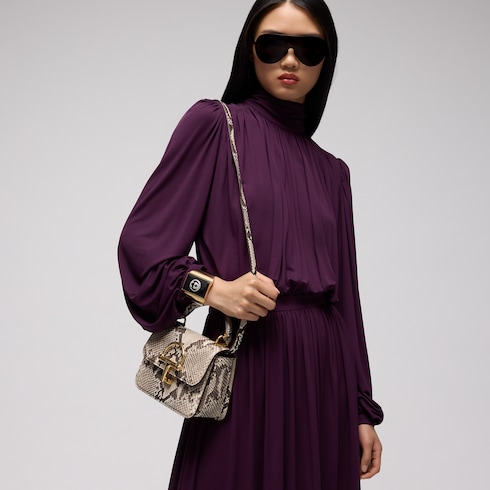 Gucci Siena python small top handle bag