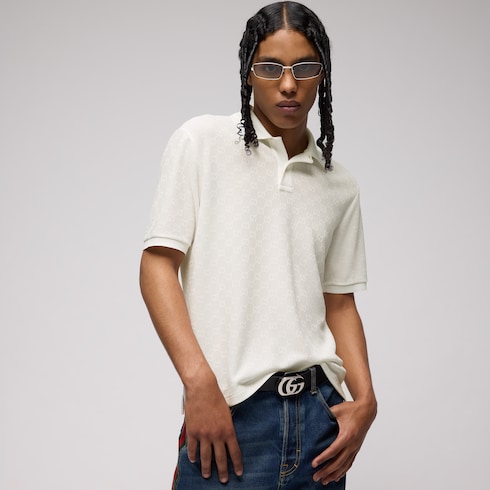 GG technical jersey jacquard polo shirt