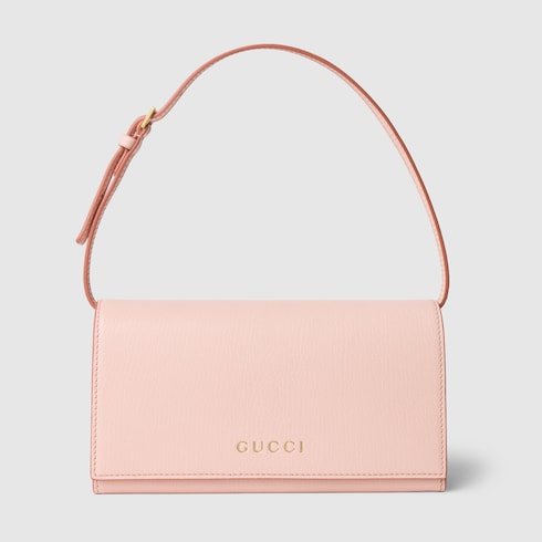 グッチ レタリング ミニ ポーチ ・ライトピンクレザー | GUCCI公式