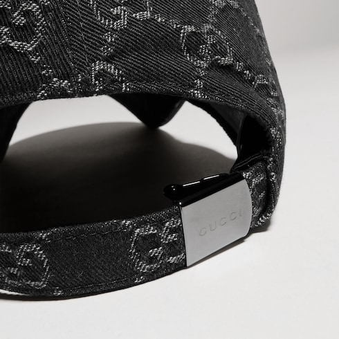 Gorra de béisbol de algodón y denim con GG
