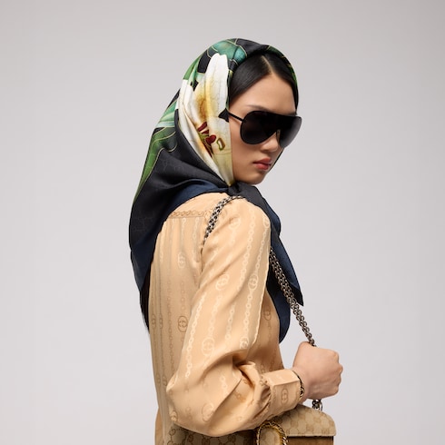 Gucci x 安藤七宝店 日本限定 シルクジャカード スカーフ