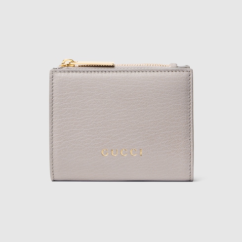 グッチ レタリング スモール ウォレット ・グレー レザー | GUCCI公式