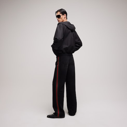 Veste zippée réversible en toile de coton