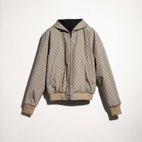 Wendbare Jacke aus Baumwollcanvas mit Reißverschluss