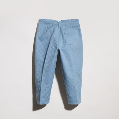 Pantalon pour enfant en gabardine à motif GG