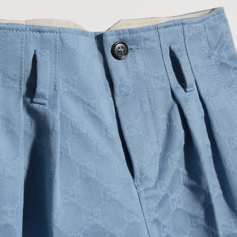 Pantalon pour enfant en gabardine à motif GG
