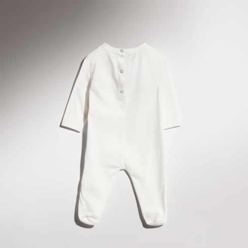 Baby cotton one-piece with print