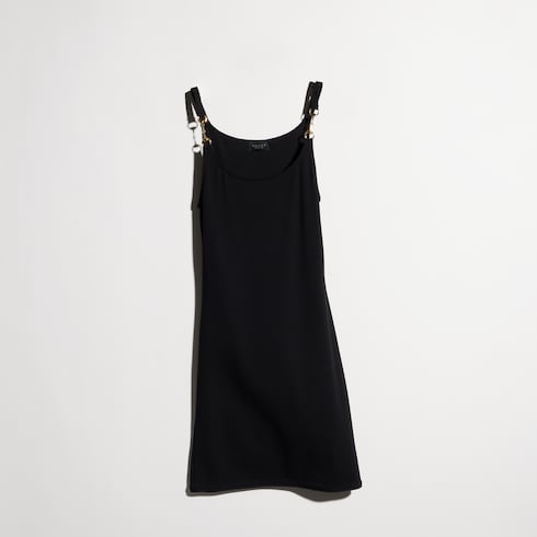 Viscose crêpe jersey dress with Horsebit