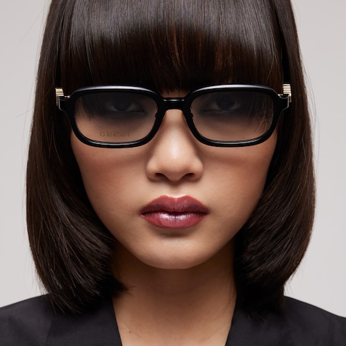 Low nose bridge fit rectangular optical frame