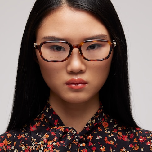 Low nose bridge fit rectangular optical frame