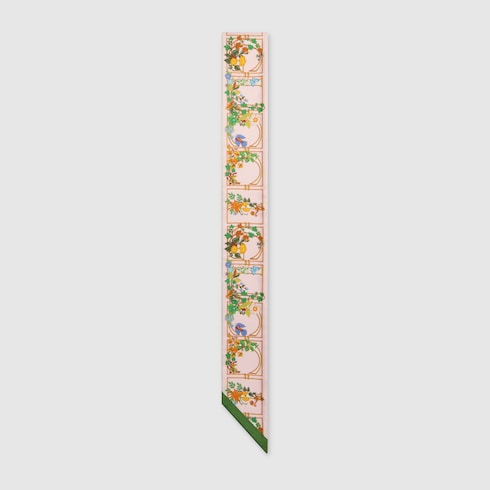 Printed GG silk twill jacquard ribbon in multicolor | GUCCI® US