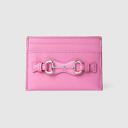 ホースビット付き カードケース ・ブライトピンク レザー | GUCCI公式