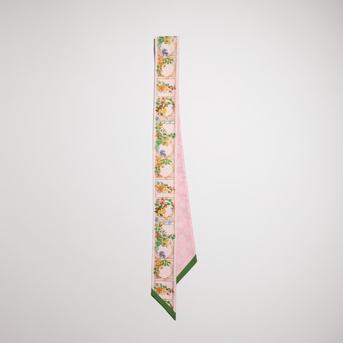 Printed GG silk ribbon