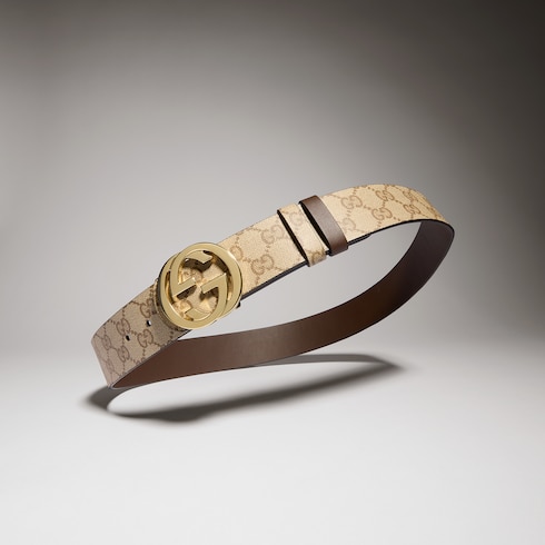 Reversible belt with Interlocking G buckle