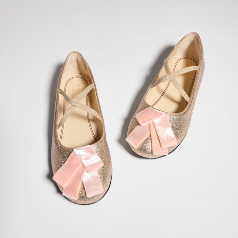 Children's ballet flat with Double G