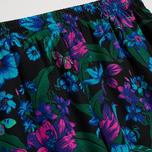 Freizeithose aus Seide mit Print