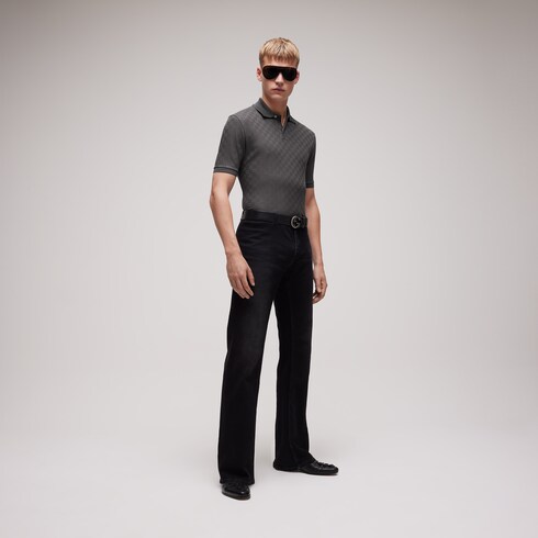 GG technical jersey jacquard polo shirt