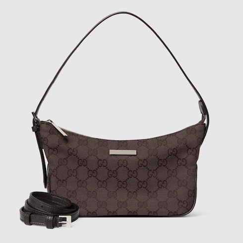 Lady Lunetta small shoulder bag in dark brown GG canvas | GUCCI® US