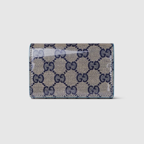 Gucci x 安藤七宝店 日本限定 カードケース ・ベージュ＆ブルー GG