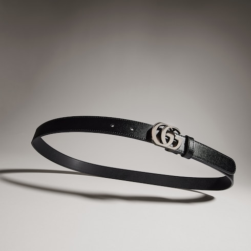 Thin belt with Double G buckle