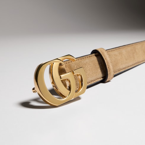 Thin belt with Double G buckle